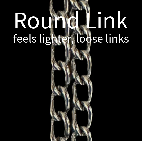 Chrome-Plated Chain Training Dog Collar, 16" / 3.0mm Round Link