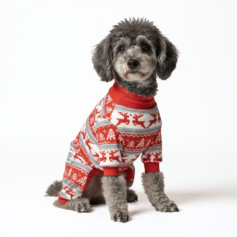 Winter Wonderland Stretch Dog Pajamas, M