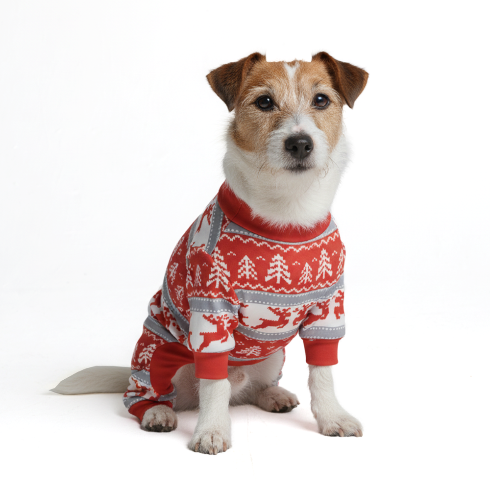 Winter Wonderland Stretch Dog Pajamas, L