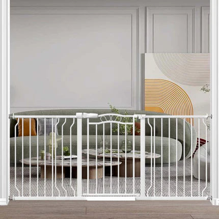 Walk-Through Pet Safety Gate 31“ Tall / 67.3"-81.1" / White