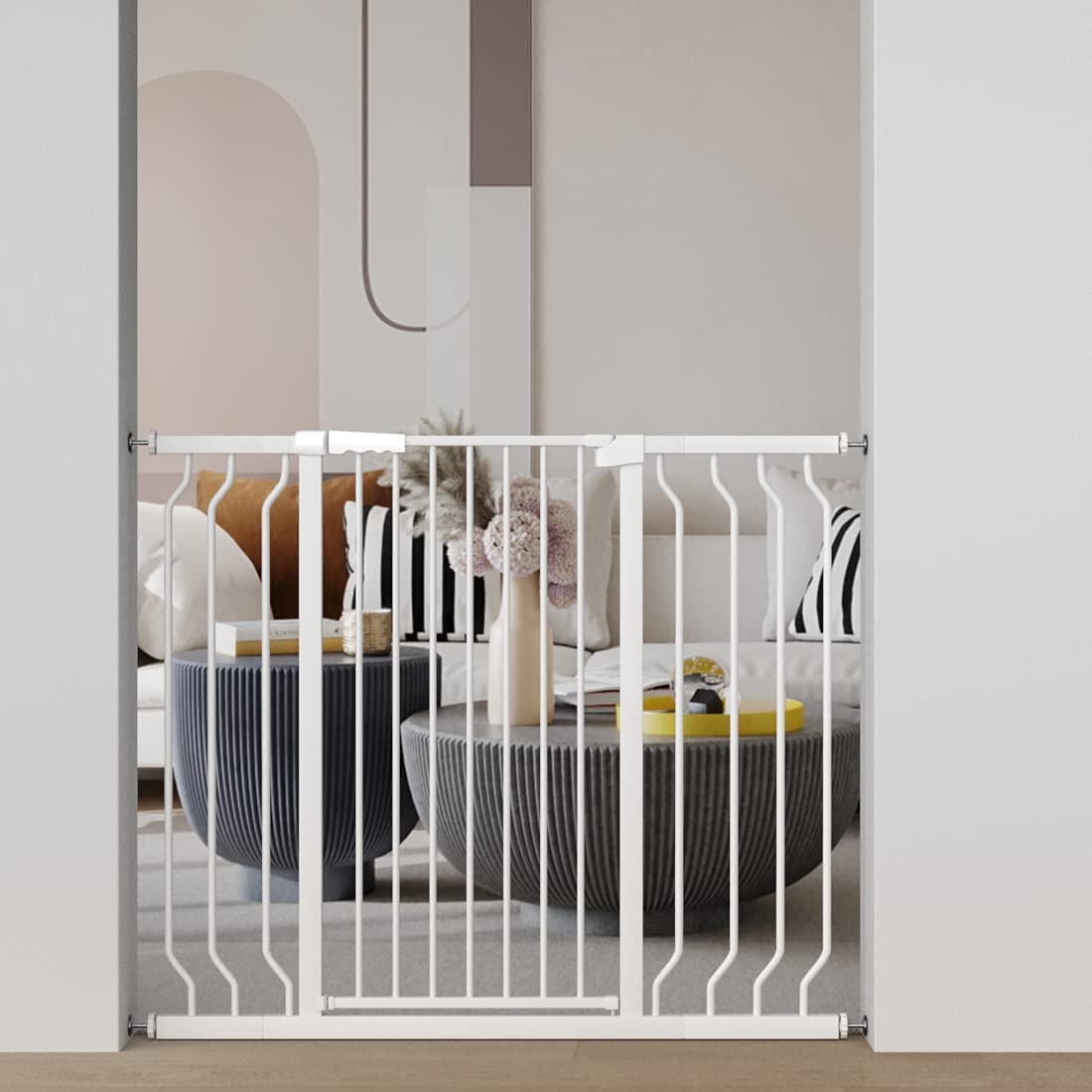 FairyBaby 40" Extra Tall Auto Close Big Dog Gate, Tall Baby Gate