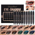 Shimmer Eyeshadow Stick Set 12 Pcs Double-Ended Glitter Cream Eye Shadow Pencil Waterproof, for Makeup, Travel and Everyday Vanity Use