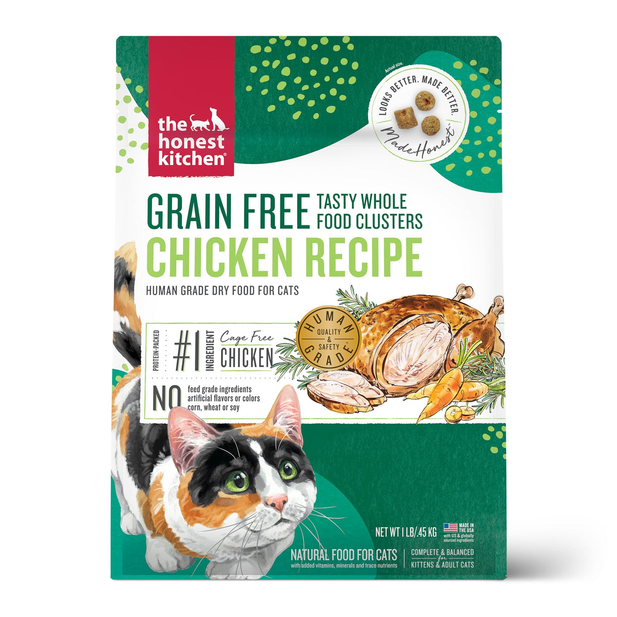 Chicken Whole Food Clusters Dry Cat Food from The Honest Kitchen ::1-lb