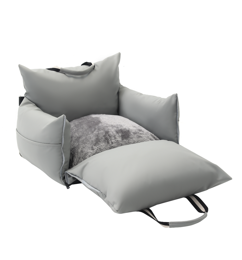 LATCH Anchor Dog Car Seat Bed, Medium / Grey