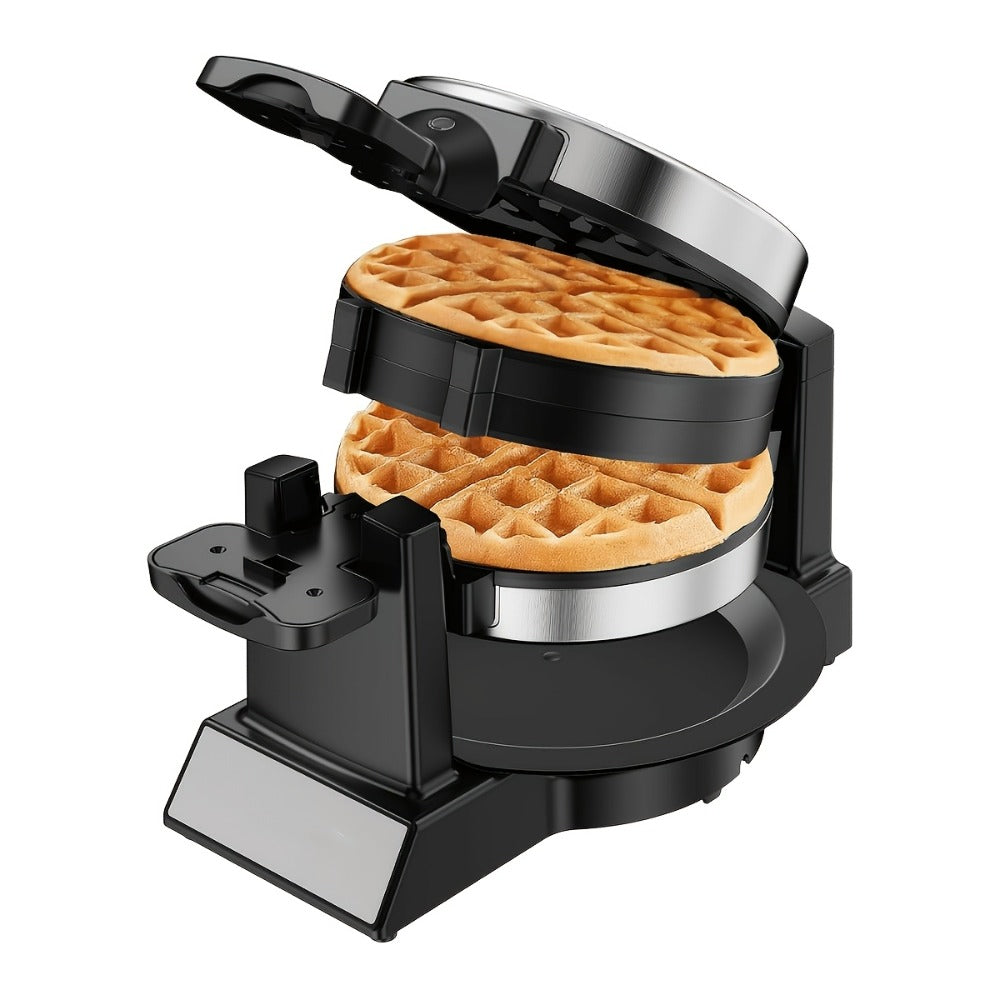 Belgian Waffle Maker 180° Rotating Flip Waffle Iron, Non-Stick Plates, Adjustable Browning Control, Removable Drip Tray, Cool Touch Handle