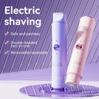 Electric Epilator for Women Double Head USB Rechargeable Hair Removal Shaver Bikini Trimmer Body Private Area Grooming Device
