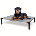 Elevated Dog Bed Cooling Raised Cot with Metal Frame – Washable Breathable Mesh, No-Slip Feet, Portable Dog Cot for Indoor & Outdoor Use