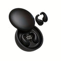 Heart-Shaped Bluetooth 5.4 Sleep Earbuds with Digital Charging Case in Black, White or Khaki