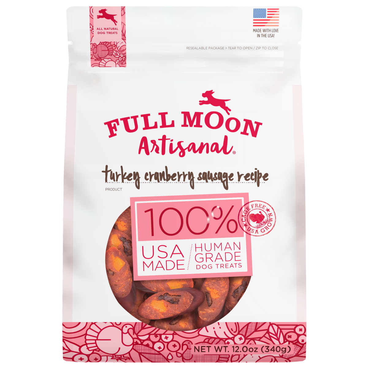 Turkey Cranberry Sausage Dog Treats, 12 Oz.