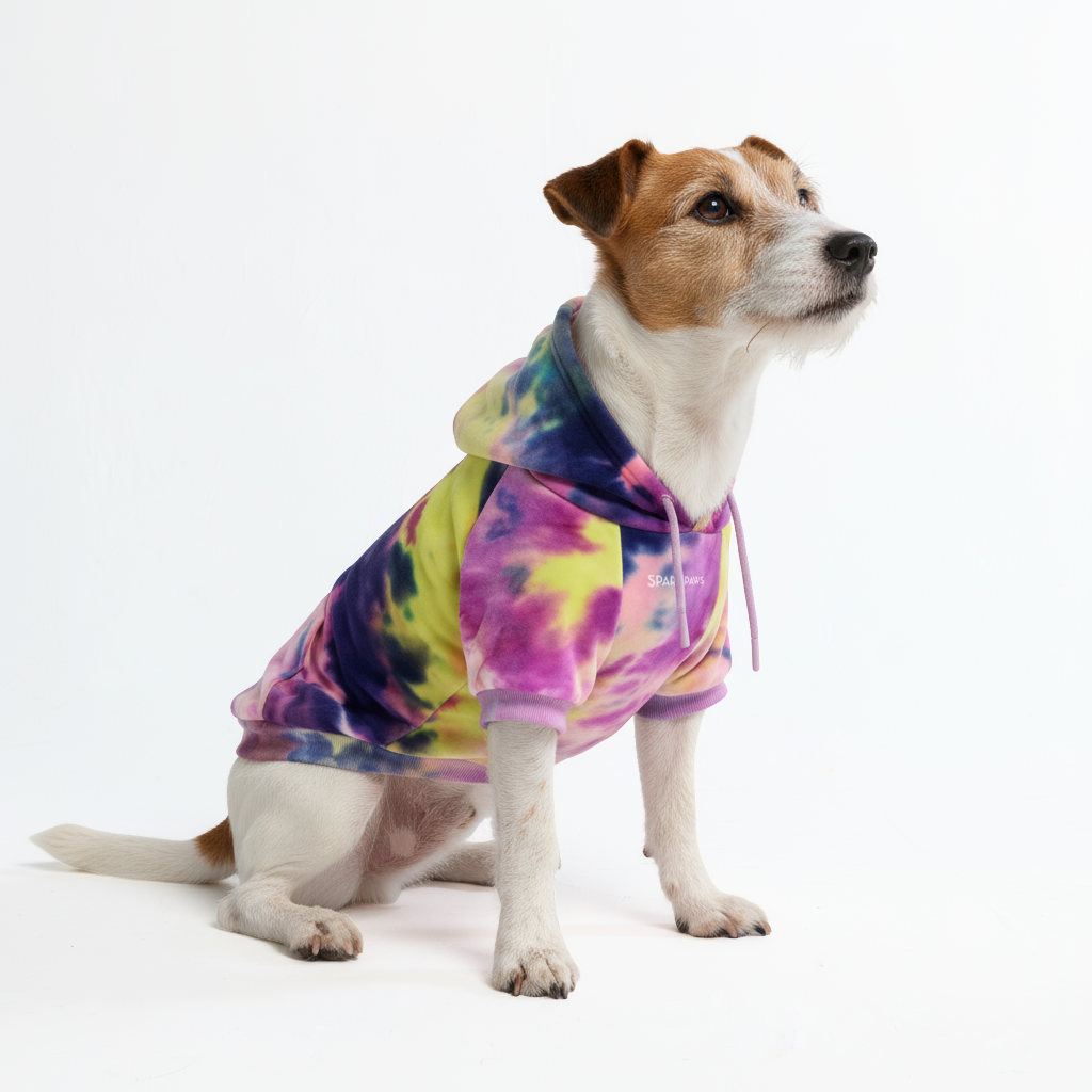 Berry Lemonade Velvet Fleece Dog Hoodie, L