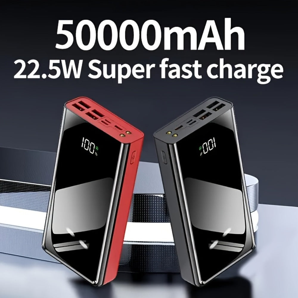 Power Bank 30000-100000mAh with Four-Port Layout, 22.5W Listed Charging and Digital Display