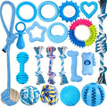 Puppy Chew Toys 20 Pack – Dog Teething Toys Set with Rubber Chew Toys, Rope Toys & Interactive Balls for Small & Medium Breed Dogs