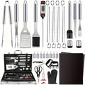 Thirty-Six-Piece BBQ Grill Tool Kit with Carry Case, Two Grill Mats, Heat Glove and Cooking Utensils