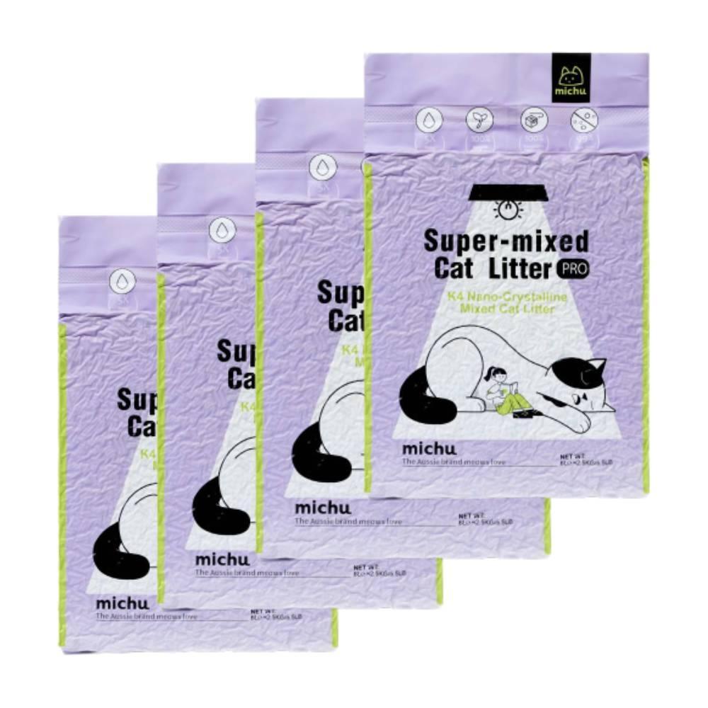Michu Mixed Tofu Cat Litter, Heavy Duty Flushable Kitty Litter -5.5lb/88oz Original / 4 Pack
