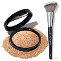 Highlighter Powder and Brush Set 2pcs for Women, Baking Formula High Gloss Illuminating Powder with Blush Brush