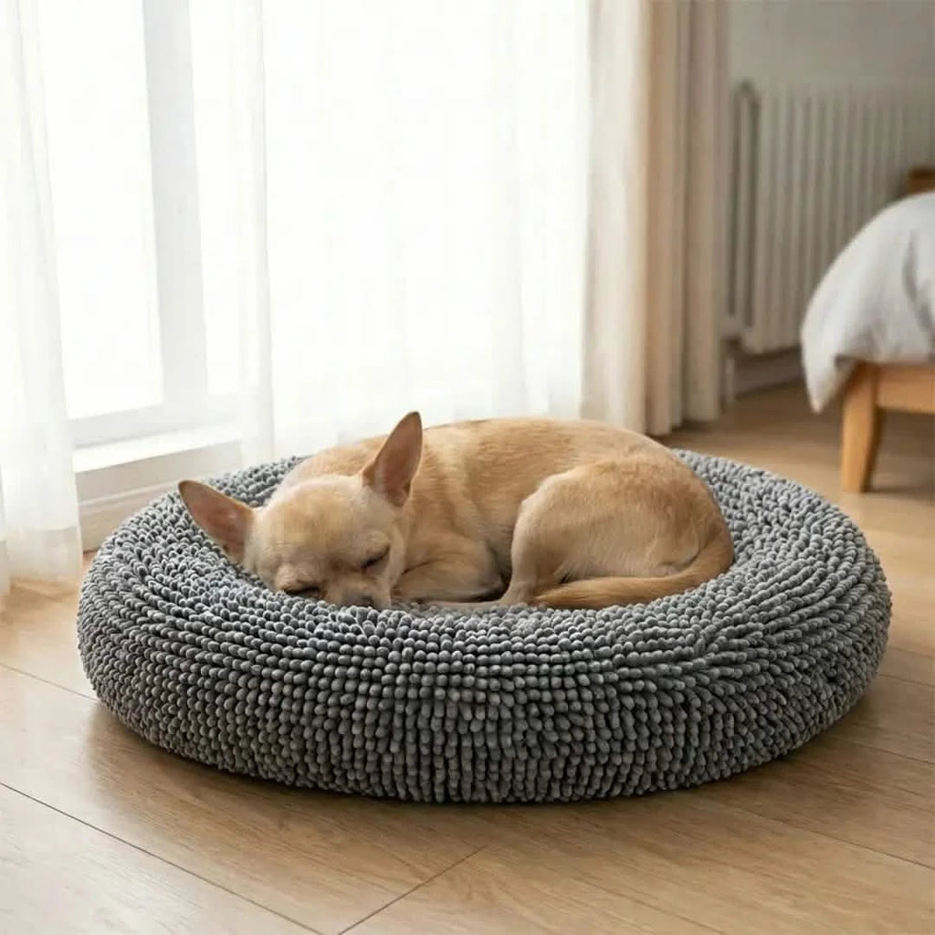 Round Chenille Dog Bed product image 1