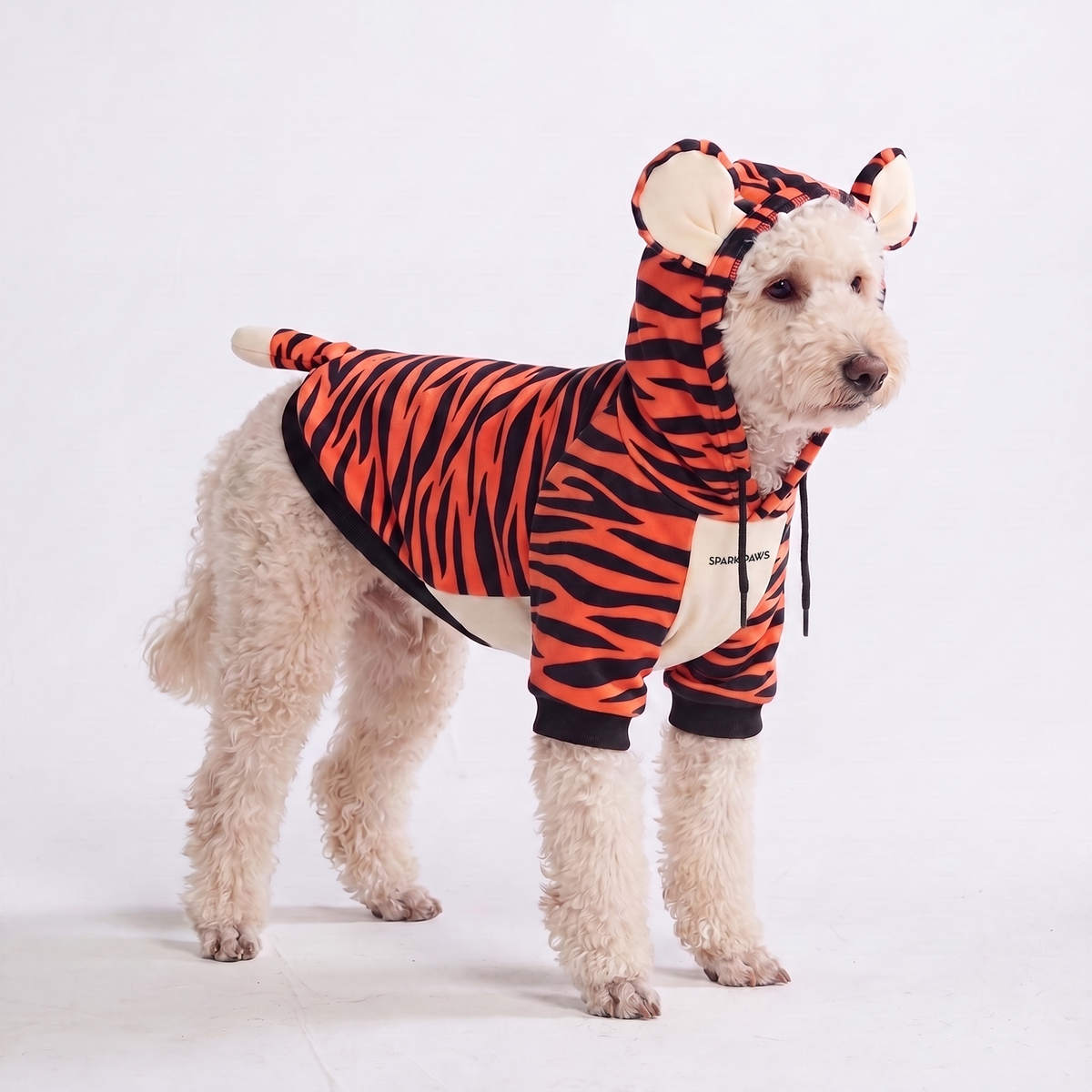 Halloween Dog Hoodie, Halloween Tiger Hoodie / 2XL