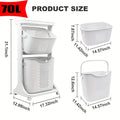 Rolling Laundry Hamper Cart with Wheels Multi-Tier | Large Capacity Laundry Basket with Removable Baskets | Wheeled Laundry Organizer
