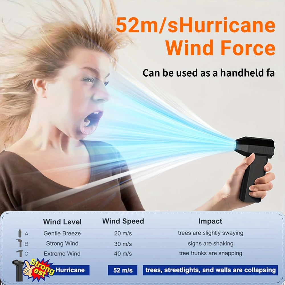 Orange-and-Black Turbine Air Duster with Four Power and Accessory Set Checkout Options Pictured