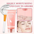 Hydrolyzed Collagen Night Mask with Brush – Niacinamide Hyaluronic Acid Vitamin C Korean Skincare Sleeping Mask for Elasticity Deep Moisture