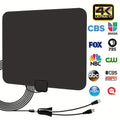TV Antenna with Flexible Square Panel, 13.3-Foot Coaxial Cable, USB Power Lead and Adhesive Indoor Setup