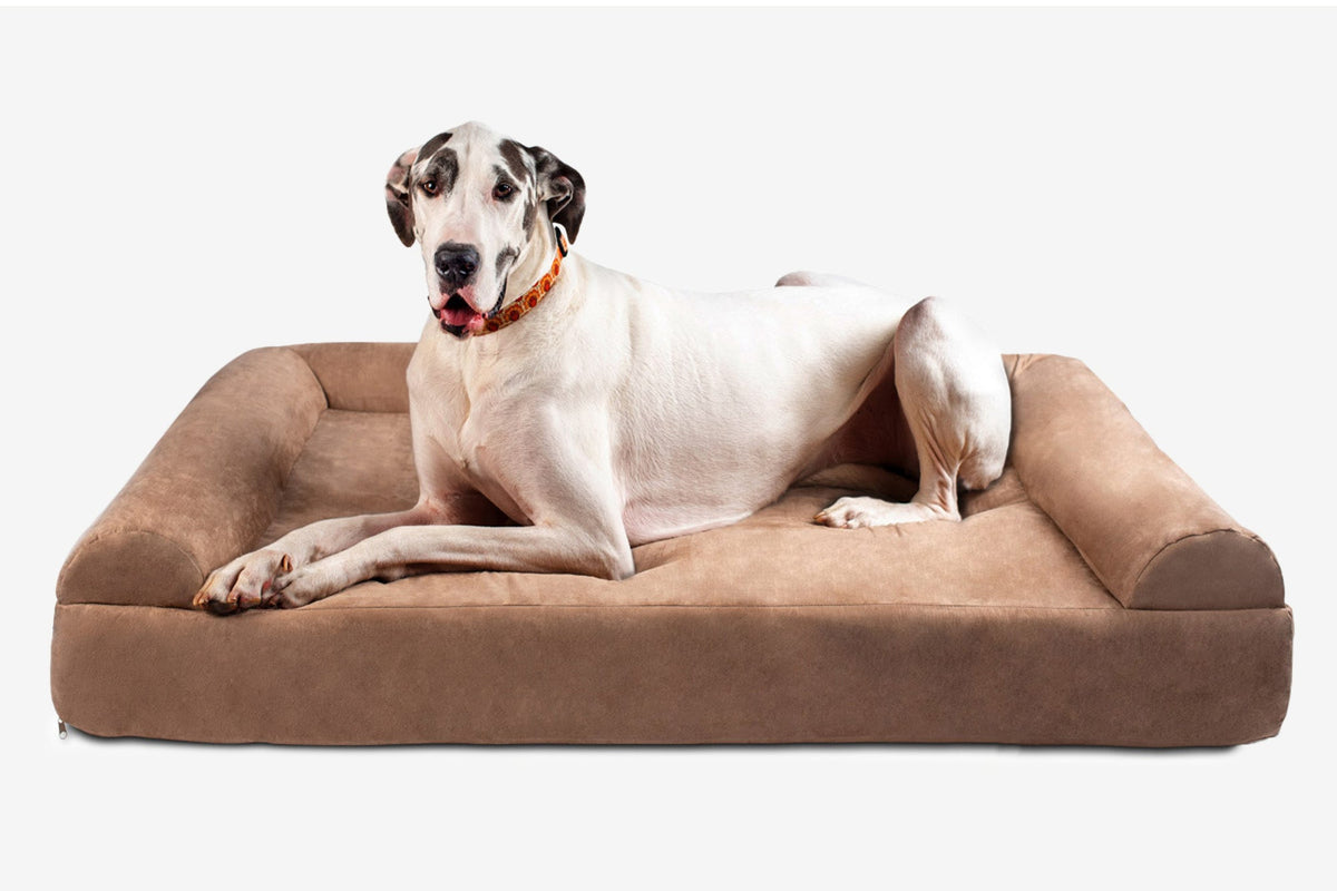 Seven-Inch Orthopedic Dog Bed, Sofa Edition / Giant - 60" x 48" x 7" / Khaki
