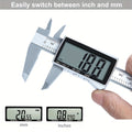 Digital Vernier Caliper with 150 mm Range, Inch/Millimeter Display and 237 mm Overall Length
