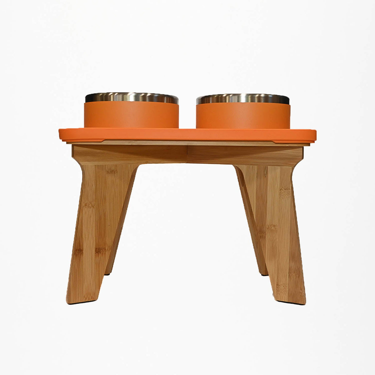 Elevated Pet Slow Feeder and Bowl Set Bright Orange / Large (3+ Cups) / 12 inches