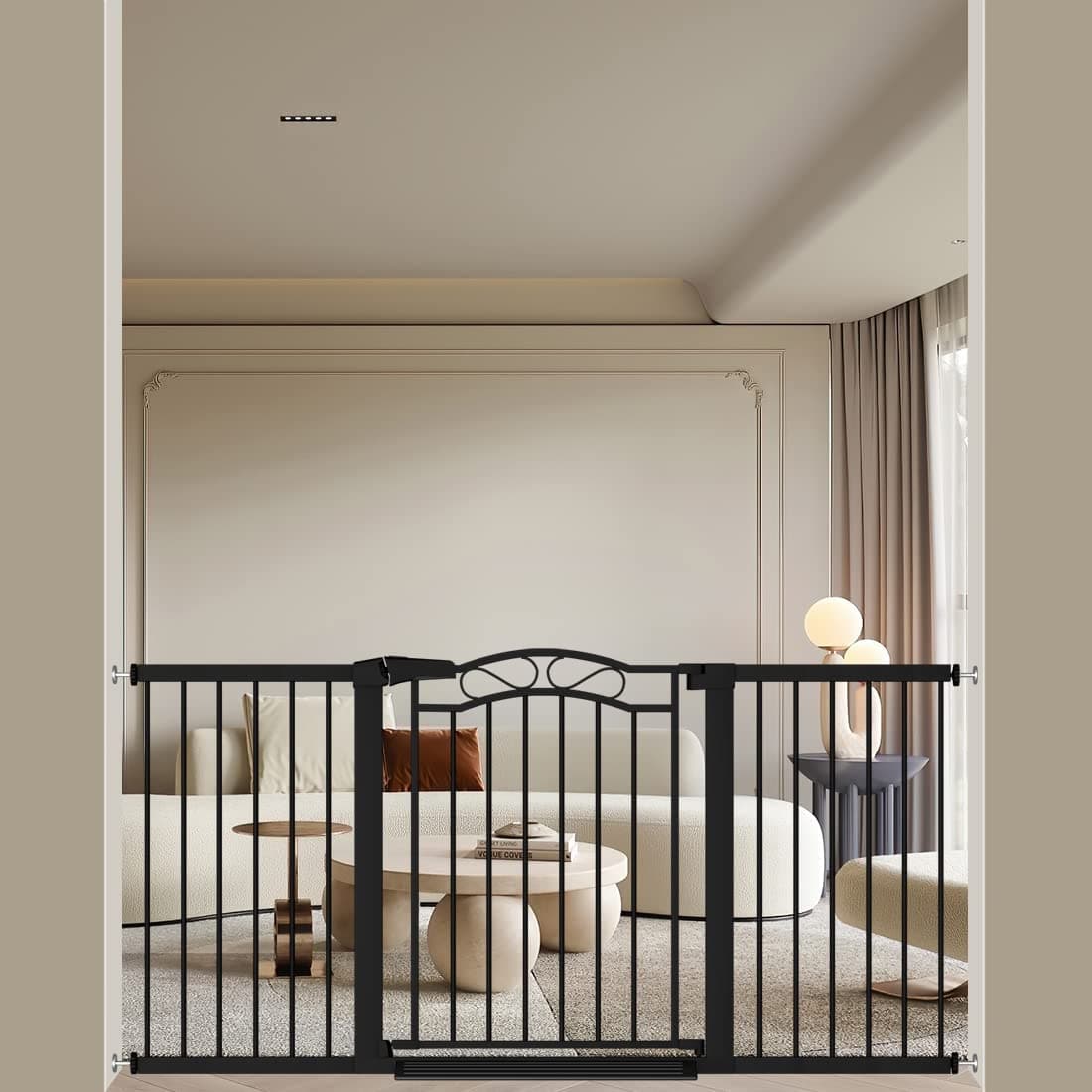 Walk-Through Pet Safety Gate 30"Tall / 29.5"-32.3" / Black
