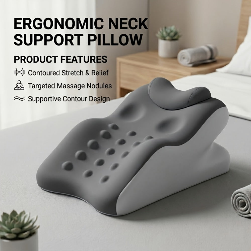 Memory Foam Cervical Support Pillow – Ergonomic Side & Back Sleeper Pillow with Breathable Cover | Multi-Functional Neck & Lumbar Support
