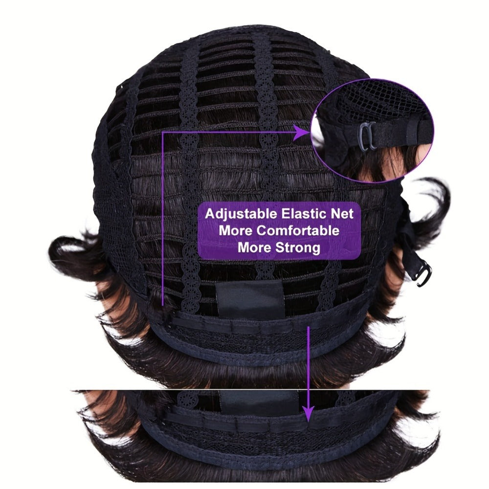 Synthetic Wig 4-Inch Layered Pixie Cut with Bangs in Six Color-Code Options for Cosplay with Model-Specific Color, Length and Cap Options