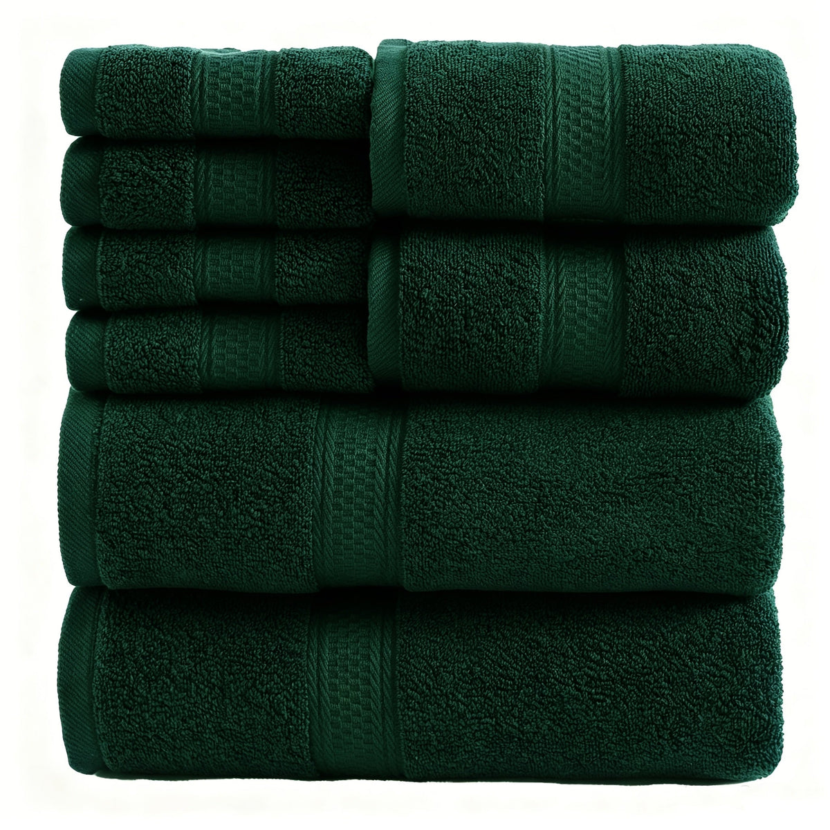 Towel Set 8 or 16 Piece Thickened Bath, Hand and Washcloth Collection in Multiple Solid Colors