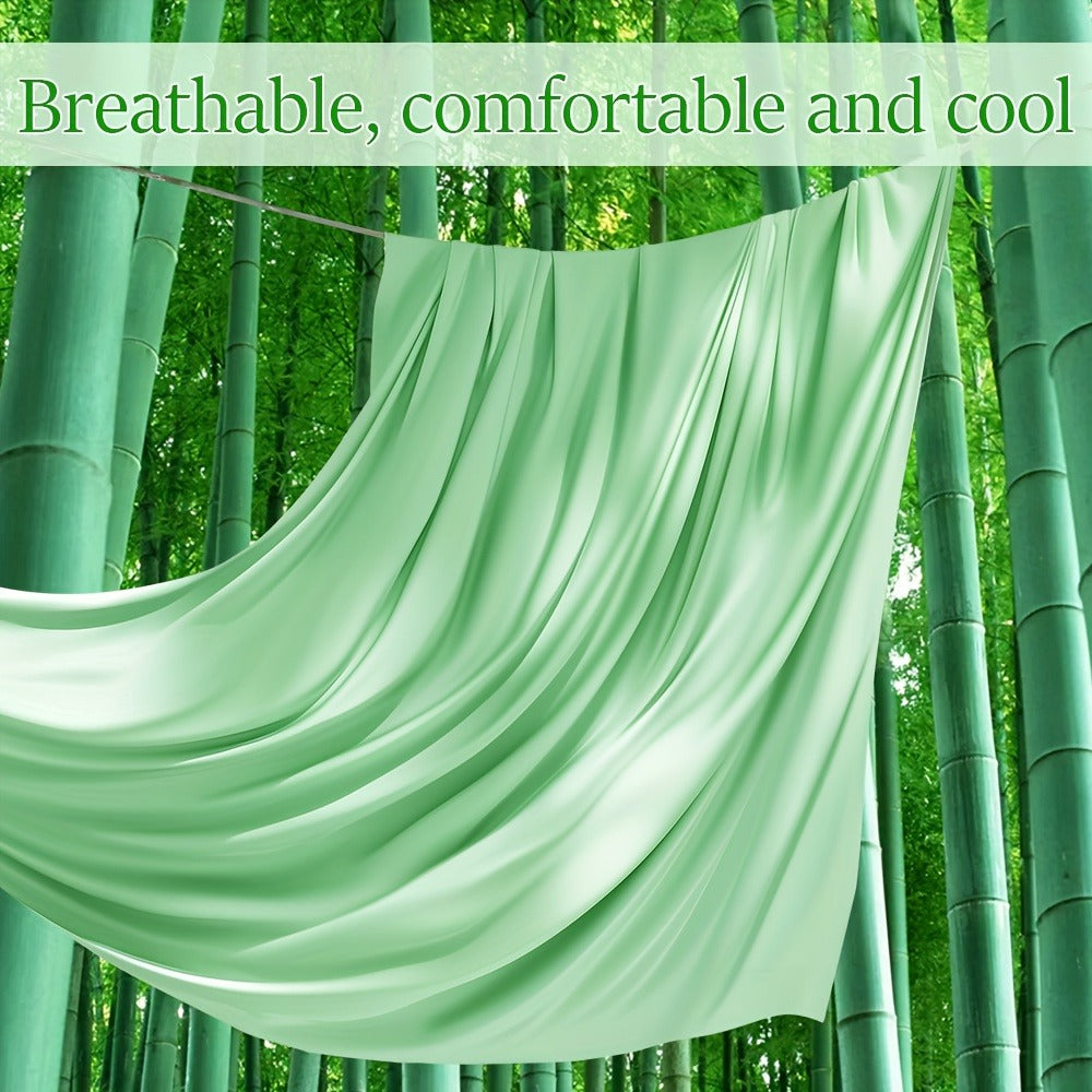 Bamboo Fitted Sheet Set 4-Piece Deep Pocket 18"-24", 2200TC Ultra- Cool Breathable Bed Sheets, Anti-Shrink Fade-Resistant