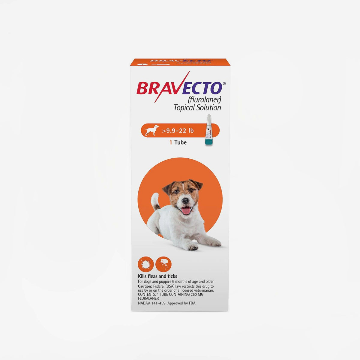 Prescription Flea and Tick Treatment for Dogs Topical Solution / 9.9-22 lbs; 250 mg