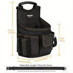 Tool Belt Bag – 18-Pocket Large Tool Organizer Pouch with Wide Mouth Opening, Polyester for Construction