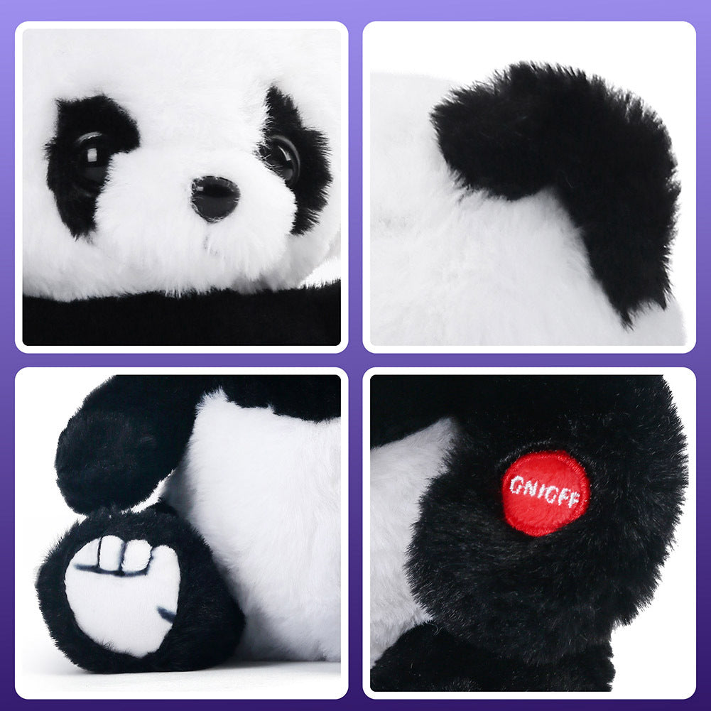 12-Inch Jumbo Light-Up Panda Plush with Color-Changing LEDs, Soft Stuffed Body, Button Control and 2-AA Battery Compartment
