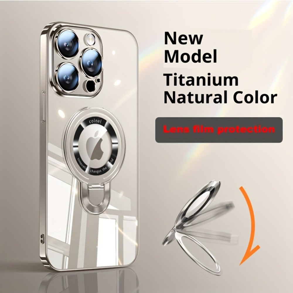 Phone Case U-Shield Kickstand with Clear PC Back and TPU Bumper for Selected iPhone Model and Color Options