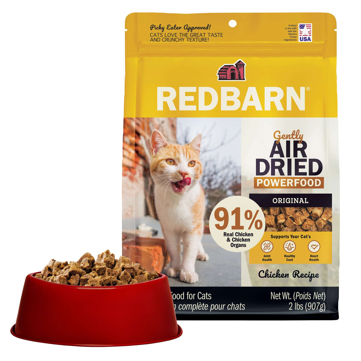 Air-Dried Chicken Cat Food, 2lb Bag