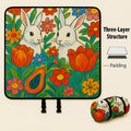 Large Padded Picnic Blanket with Roll-Up Carry Straps and Five Evidence-Bound Pattern Options