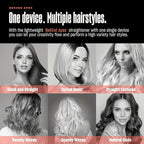 Hair Straightener Flat Iron 2-in-1 Curling Iron, 460°F Professional Ceramic Plates, 15s Fast Heating