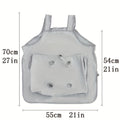 Cat Grooming Apron Restraint Bag with 4 Fixed Holes – Breathable Anti-Scratch Cat Bathing Bag for Nail Trimming, Ear Cleaning & Grooming