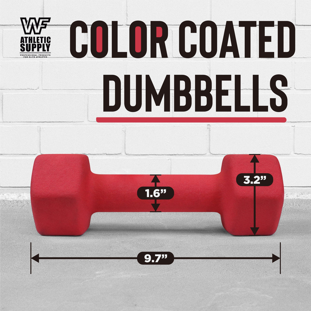 Neoprene Dumbbells Pair with Non-Slip Hex Shape – Color-Coded Hand Weights for Women & Men, Strength Training, Home Gym & Aerobics