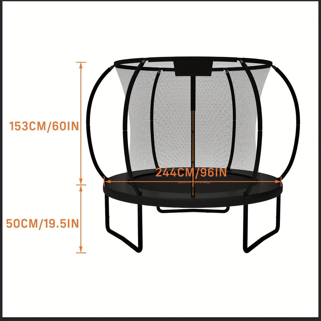 Outdoor Trampoline with Safety Enclosure Net Football Toss Game 8 10 12 14FT Round Backyard Trampoline for Kids Adults Indoor Outdoor Party