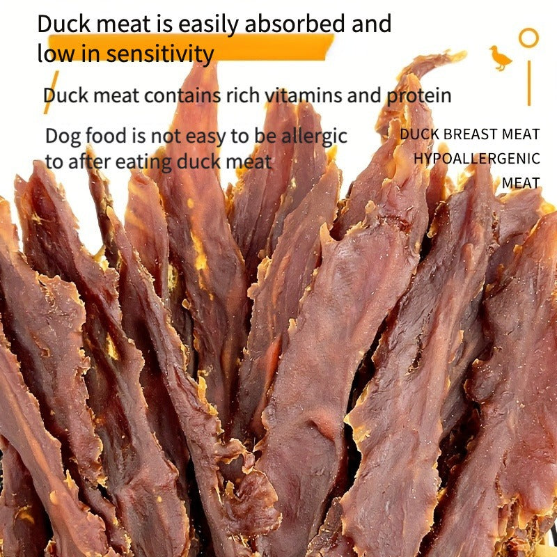 Dog Treats BLACK DUCK Chicken or Duck Jerky in 200g and 400g Package Options for Reward Use