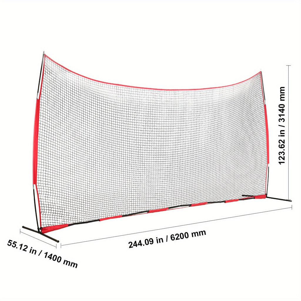 Sports Barrier Backstop Net with Carry Bag – Portable Protection Netting for Baseball Softball Lacrosse Soccer Hockey