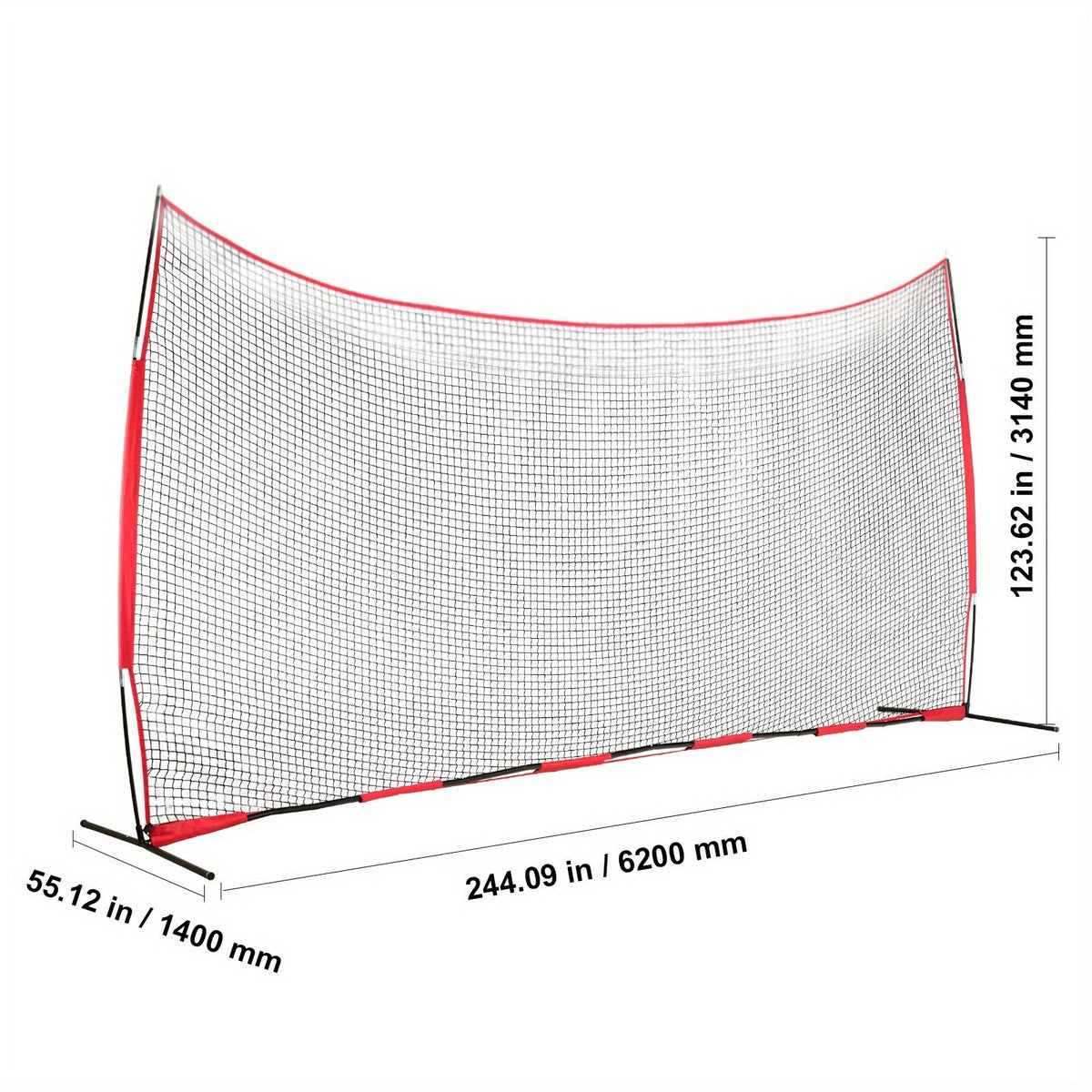 Sports Barrier Backstop Net with Carry Bag – Portable Protection Netting for Baseball Softball Lacrosse Soccer Hockey
