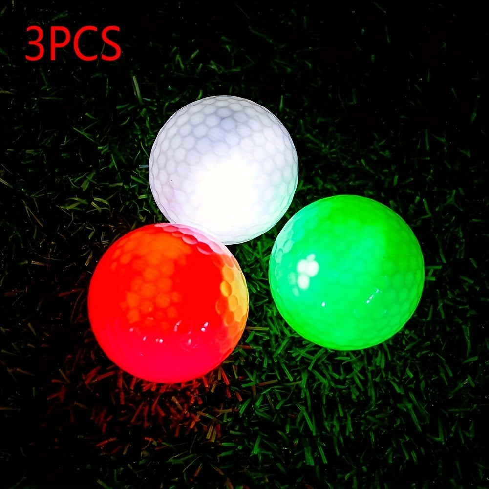 LED Golf Balls Glow in the Dark – 6 Pack Multi-Color Light Up Golf Balls for Night Play, Impact Activated, 40Hr Battery