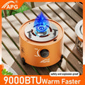 Portable Propane Camping Stove Heater 9000 BTU, 3-in-1 Indoor Outdoor Gas Burner with Adjustable Flame