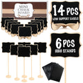 Mini Chalkboard Sign Party Supplies Pack with 20 Easel-Backed Buffet Labels in Two Heights