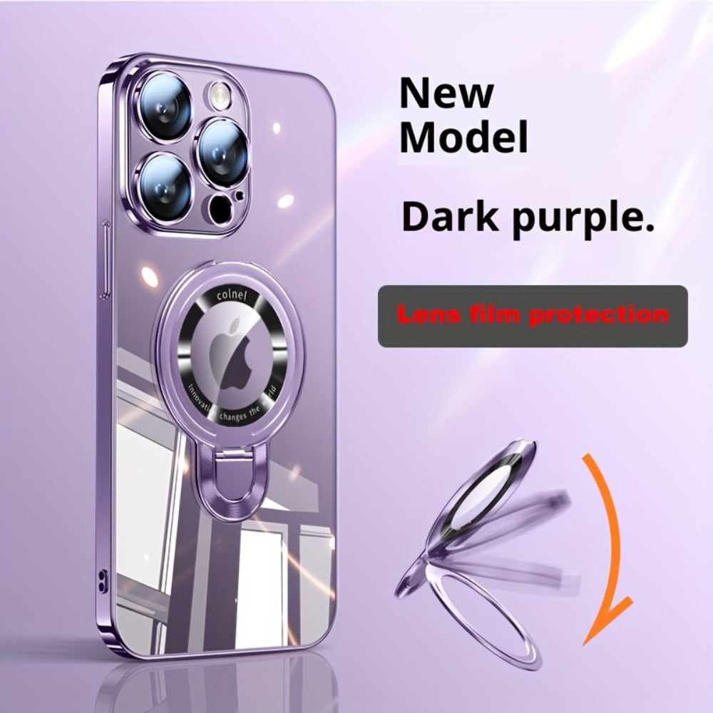 Phone Case U-Shield Kickstand with Clear PC Back and TPU Bumper for Selected iPhone Model and Color Options